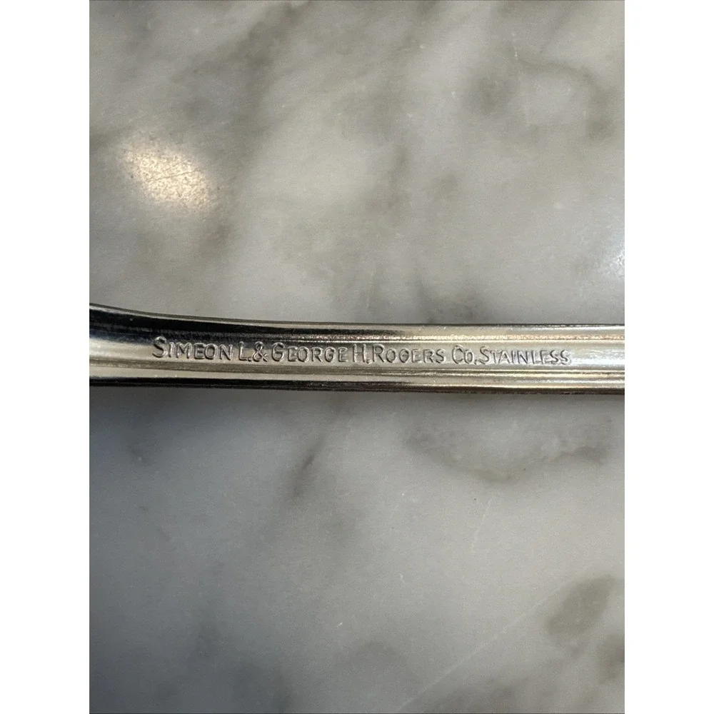 Simeon L & George H Rogers Oneida Ltd HOMESTEAD Stainless Iced TeaSpoons (5)
